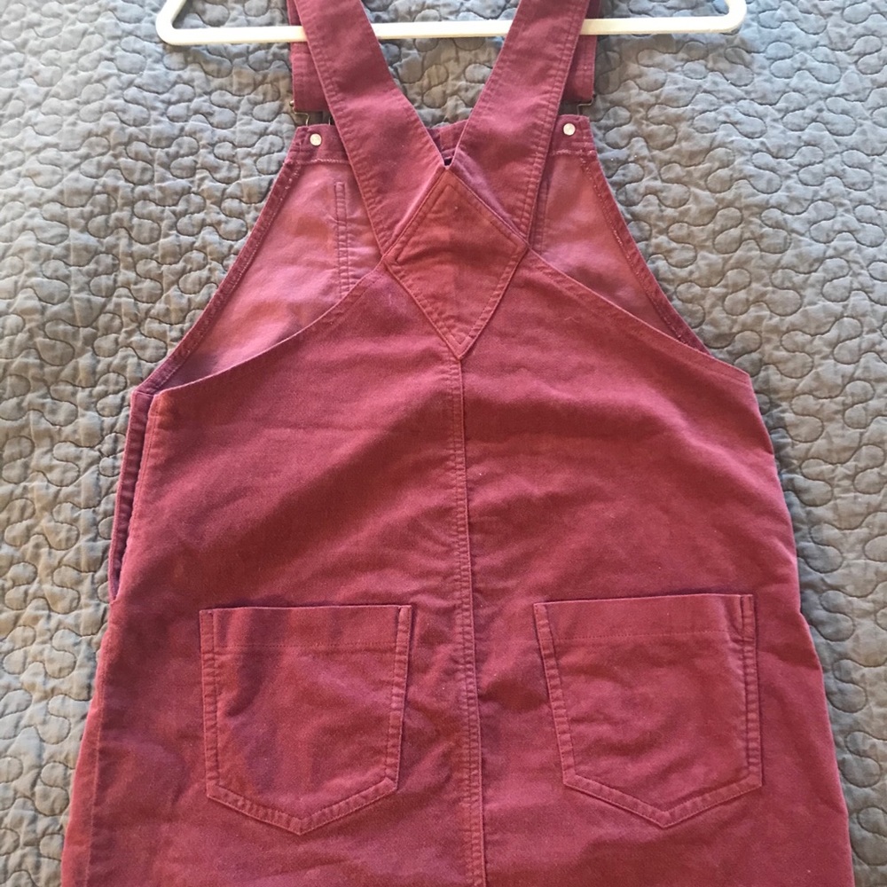 Mayve velvet overall dress